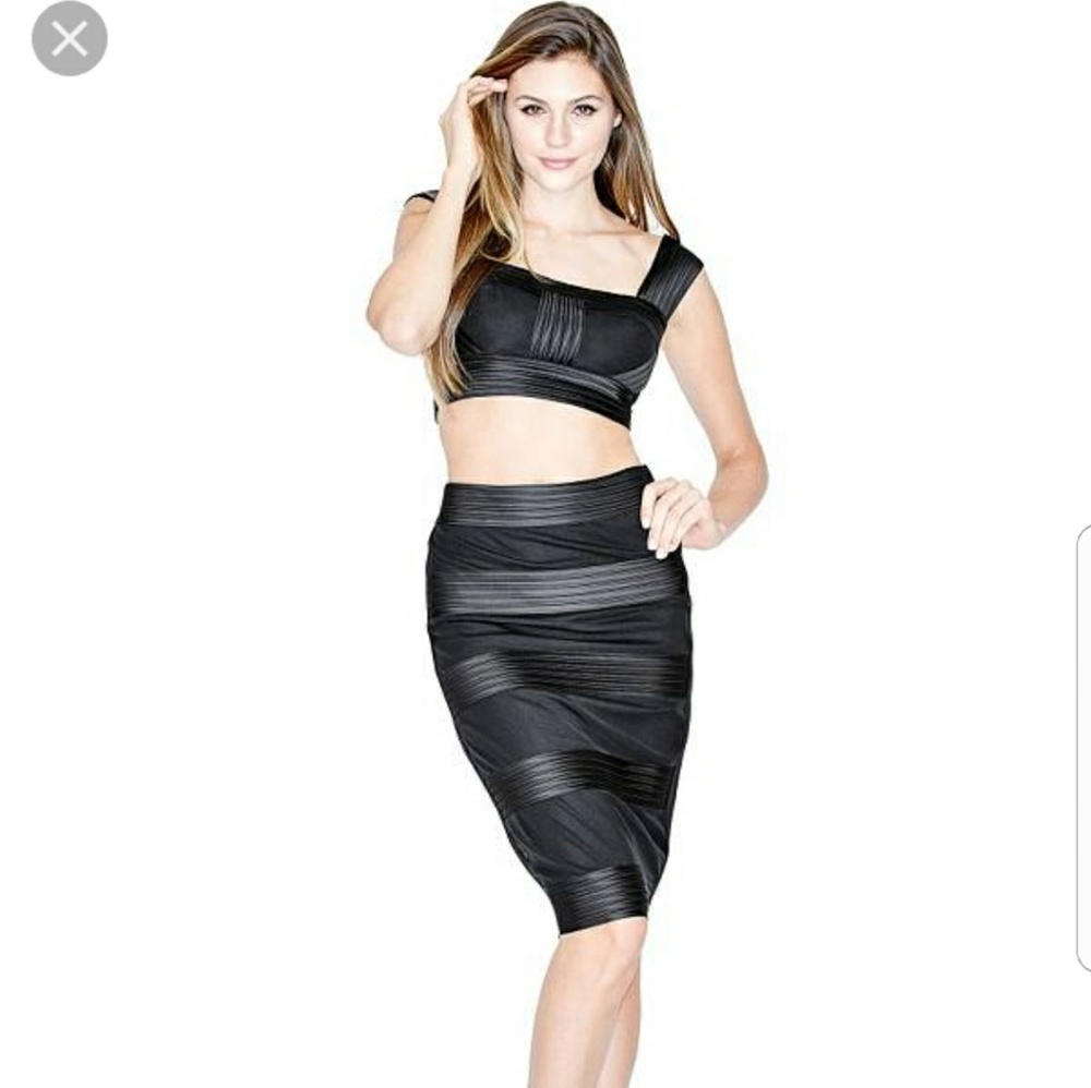 Marciano Limited Edition Crop top and Skirt